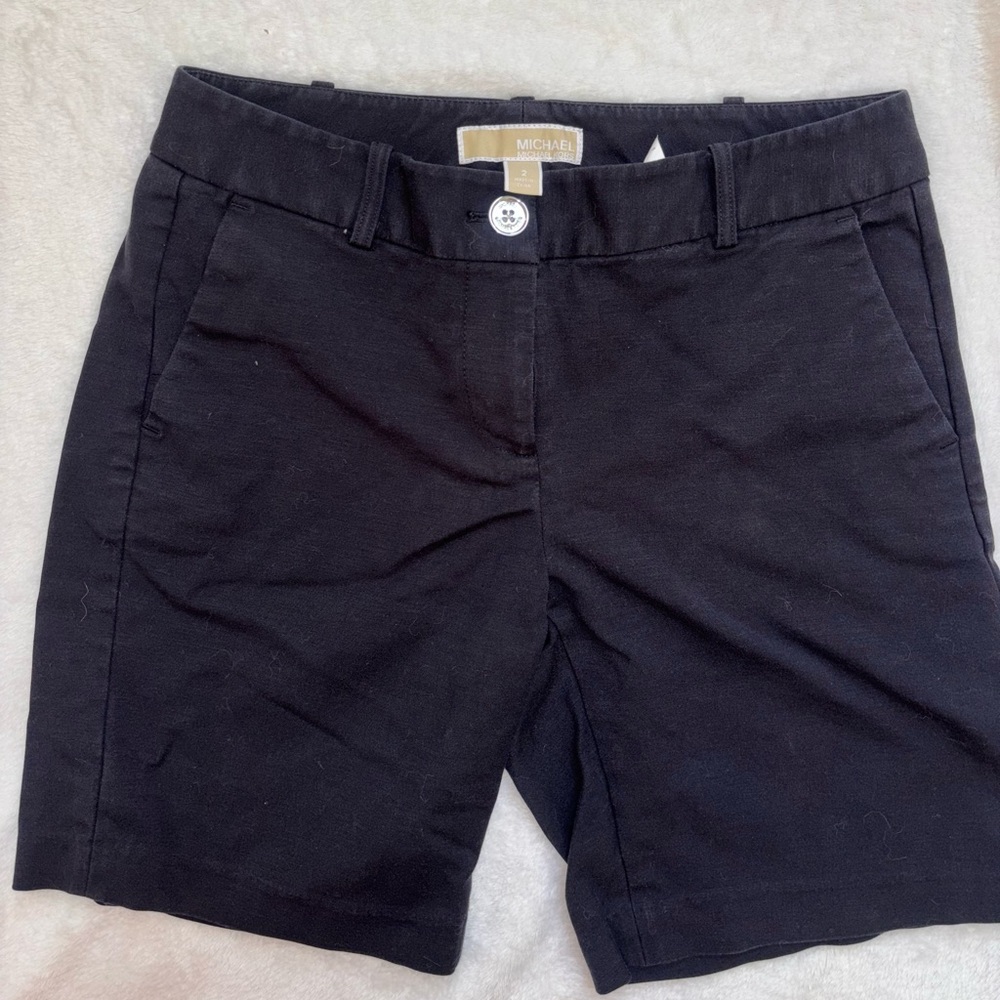 Michael Kors Black Bermuda Shorts Classic Style